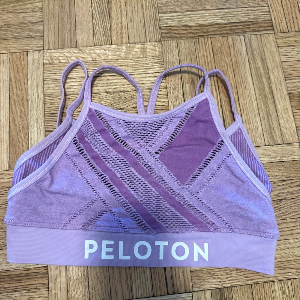 Peloton purple sports bra